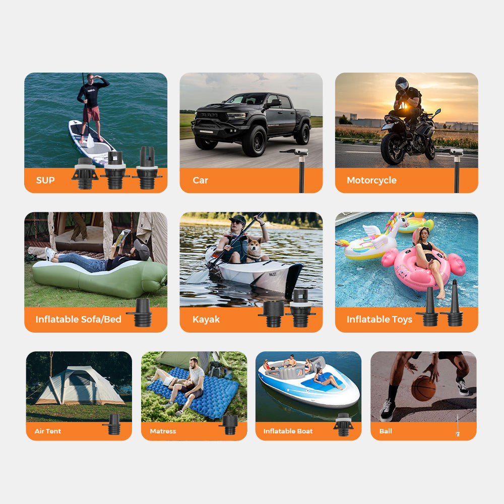 EVO SUP PUMP PRO -45PSI & 8000mAh Built-in Battery SUP & Tire Pump