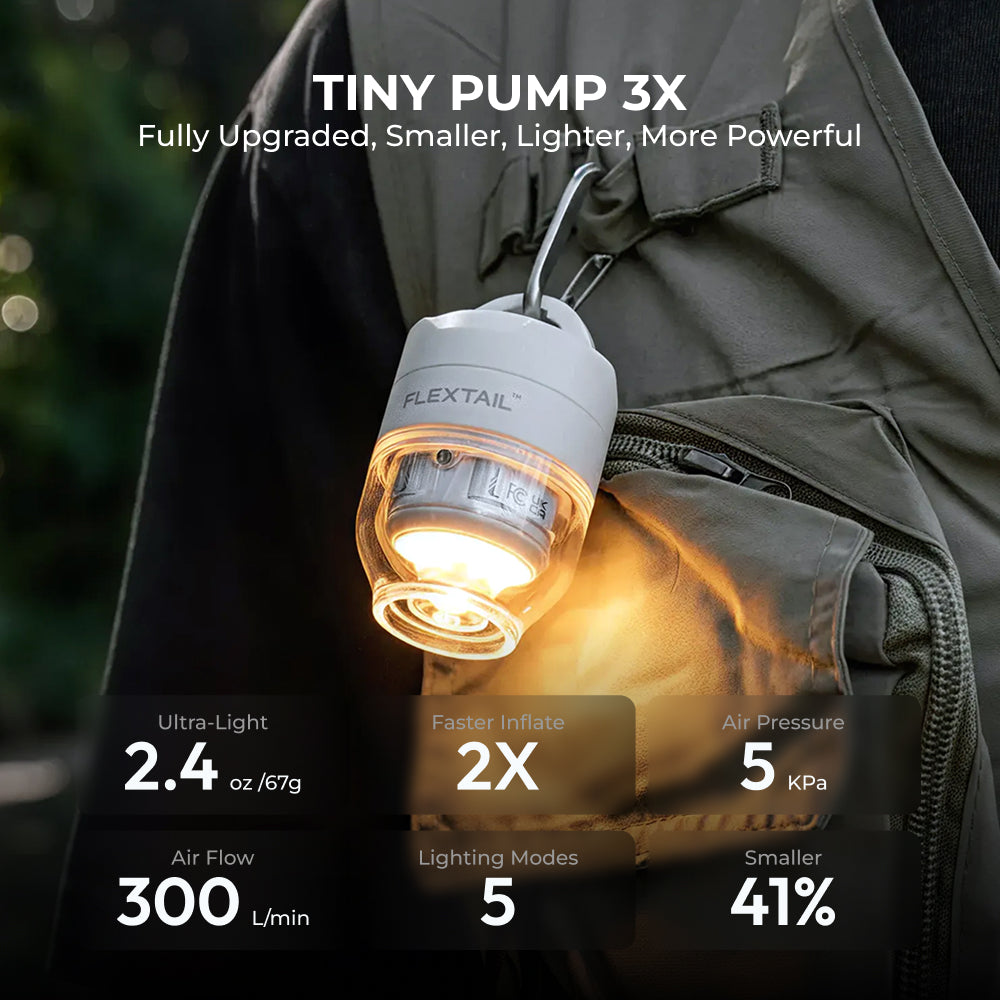 Tiny Pump 3X: Maximum Power for Ultralight Adventures (5KPA, 67g, 300L/Min)