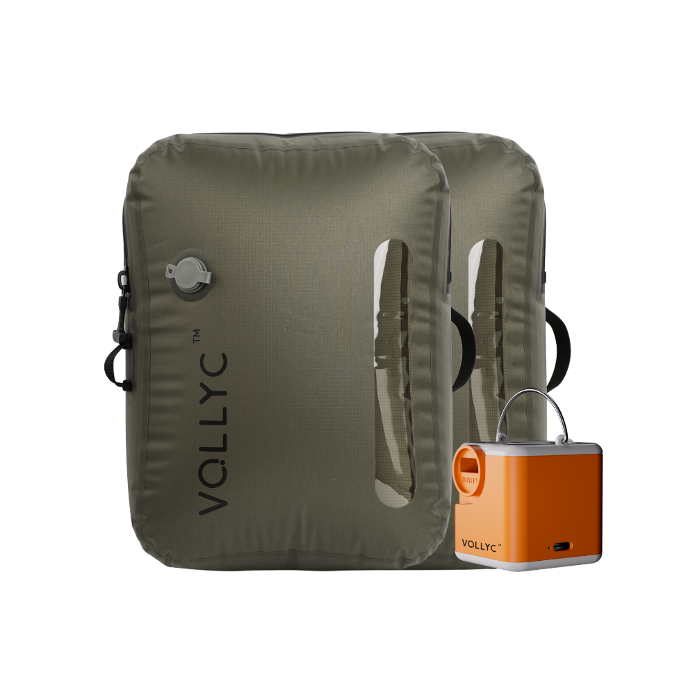 FLEXTAIL X VOLLYC EZY SET BUNDLE - 3 Size Travel Vacuum Pack For Luggage Space Saving