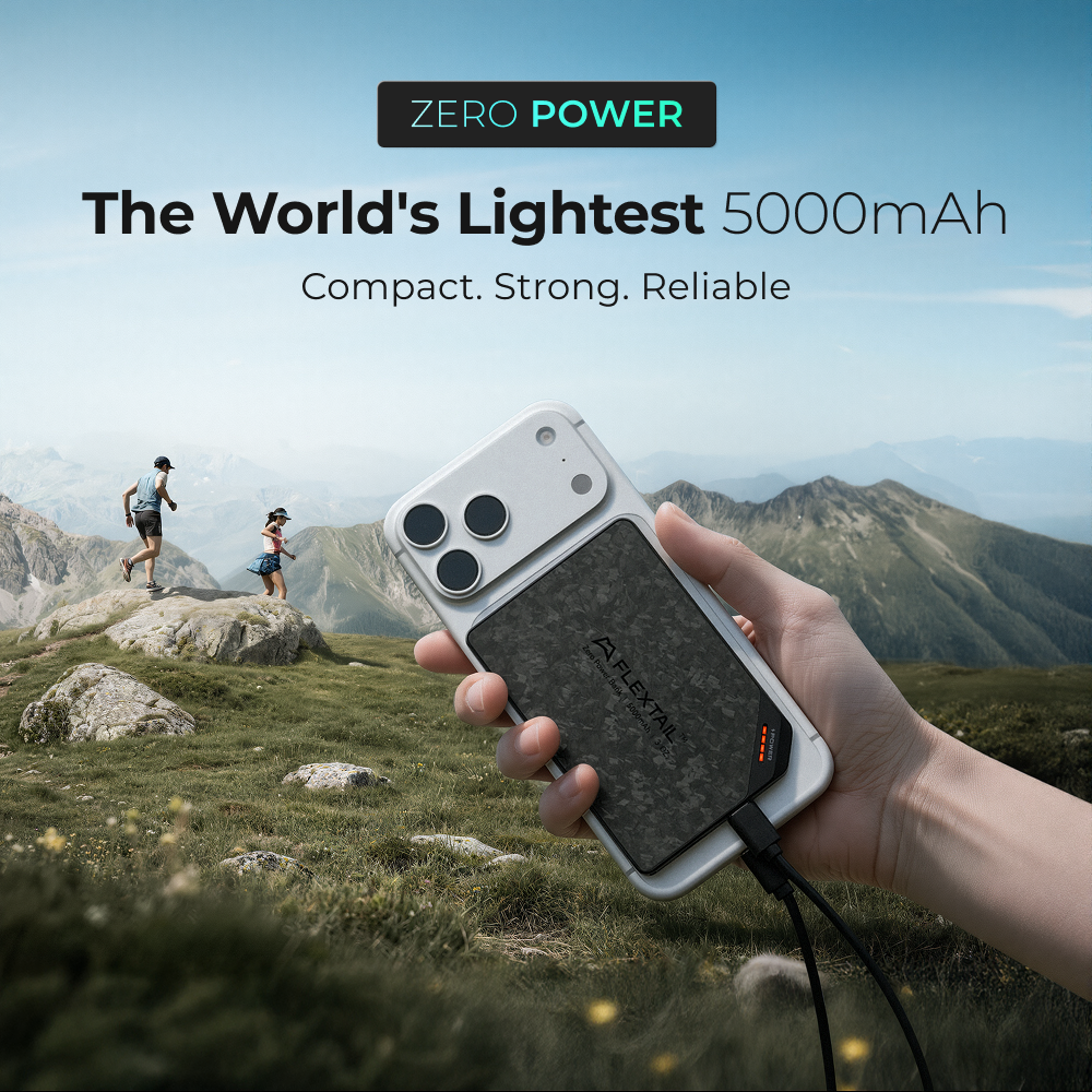 ZERO POWER 5,000C - The World's Lightest & Thinnest 5,000mAh Power Bank (85g)