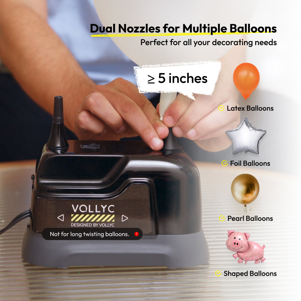 FLEXTAIL × VOLLYC EVO BALLOON PUMP - Electric Balloon Pump with Dual Nozzle & Tie Tool