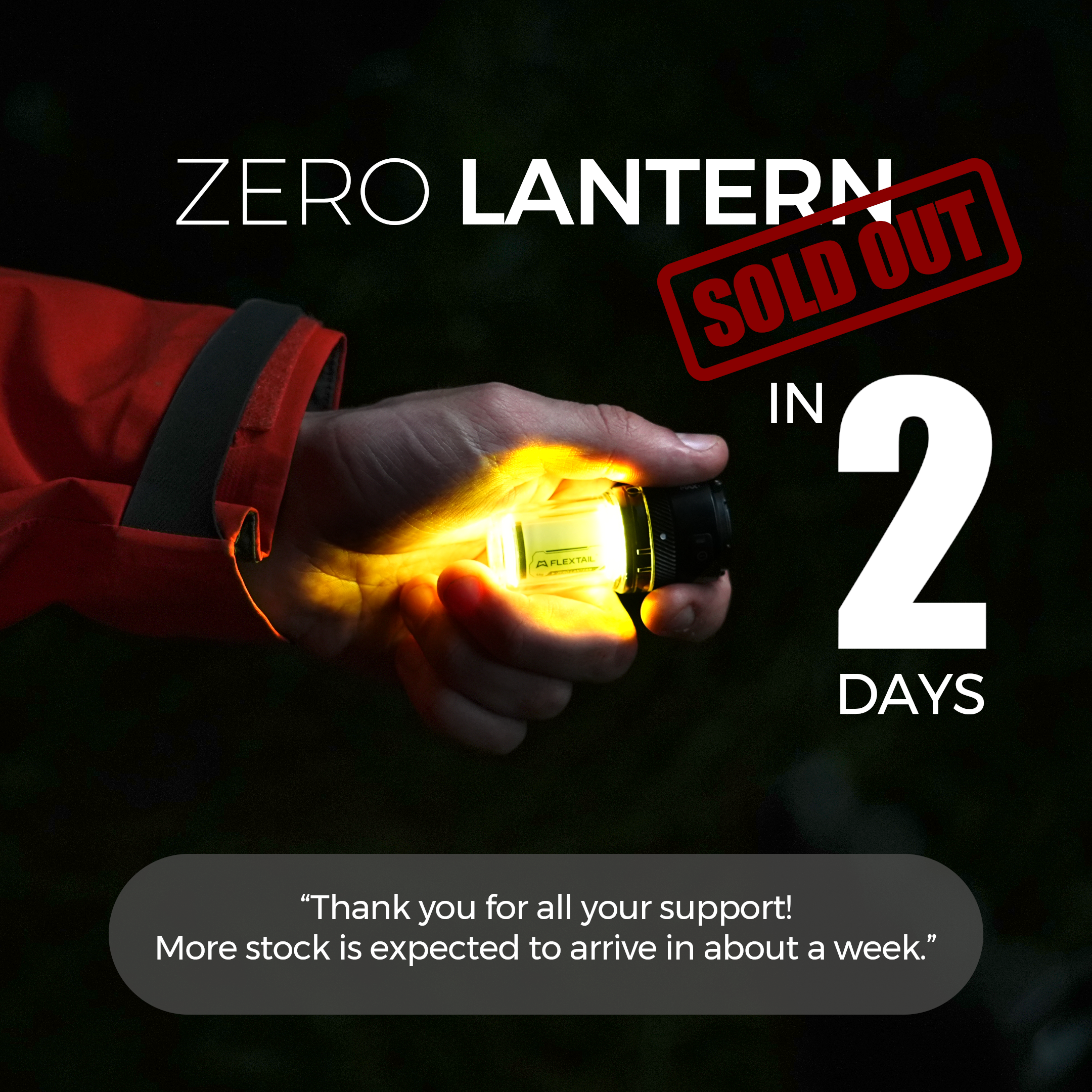 Pre Sale: ZERO LANTERN - 56g UItralight 2-in-1 Camping Light