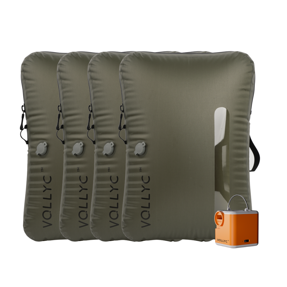 FLEXTAIL X VOLLYC EZY SET BUNDLE - 3 Size Travel Vacuum Pack For Luggage Space Saving