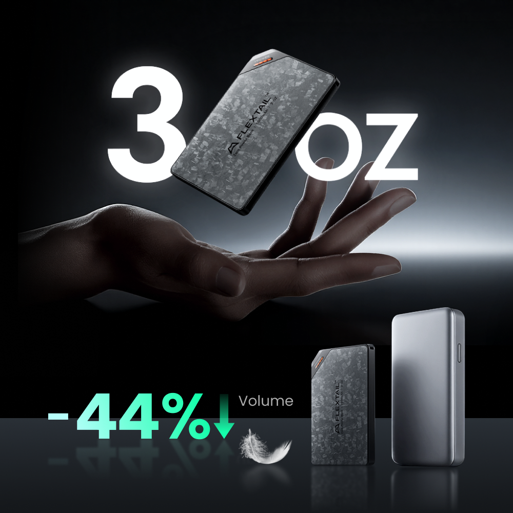 ZERO POWER 5,000C - The World's Lightest & Thinnest 5,000mAh Power Bank (85g)
