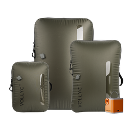 FLEXTAIL X VOLLYC EZY SET BUNDLE - 3 Size Waterproof Travel Vacuum Pack For Luggage Space Saving