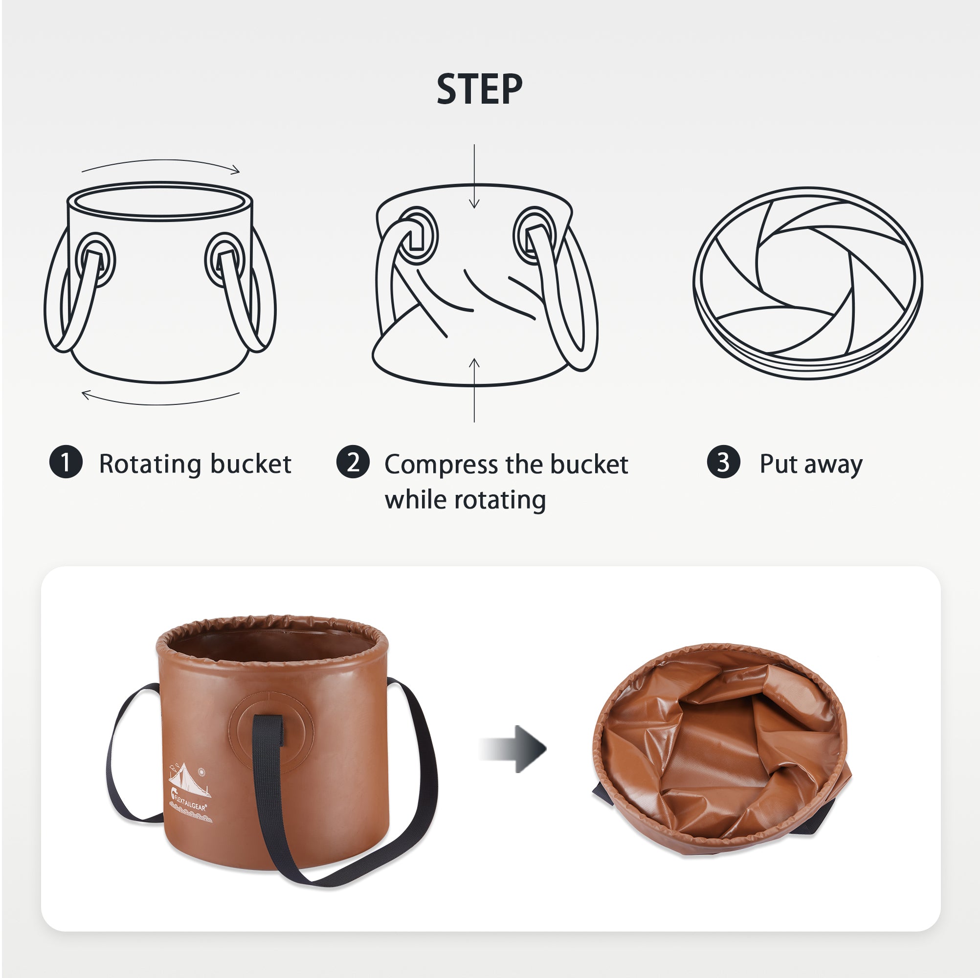 COZY BUCKET-Foldable Waterproof Round Camping Bucket - FLEXTAIL
