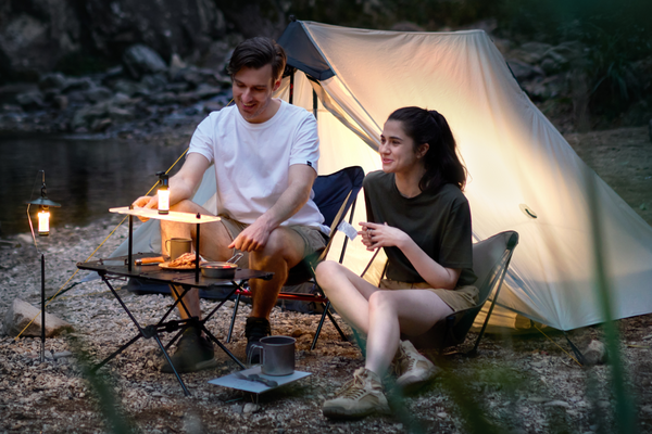 couples camping with mosquitoes repel