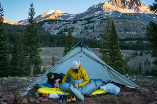 camping with sleeping pad
