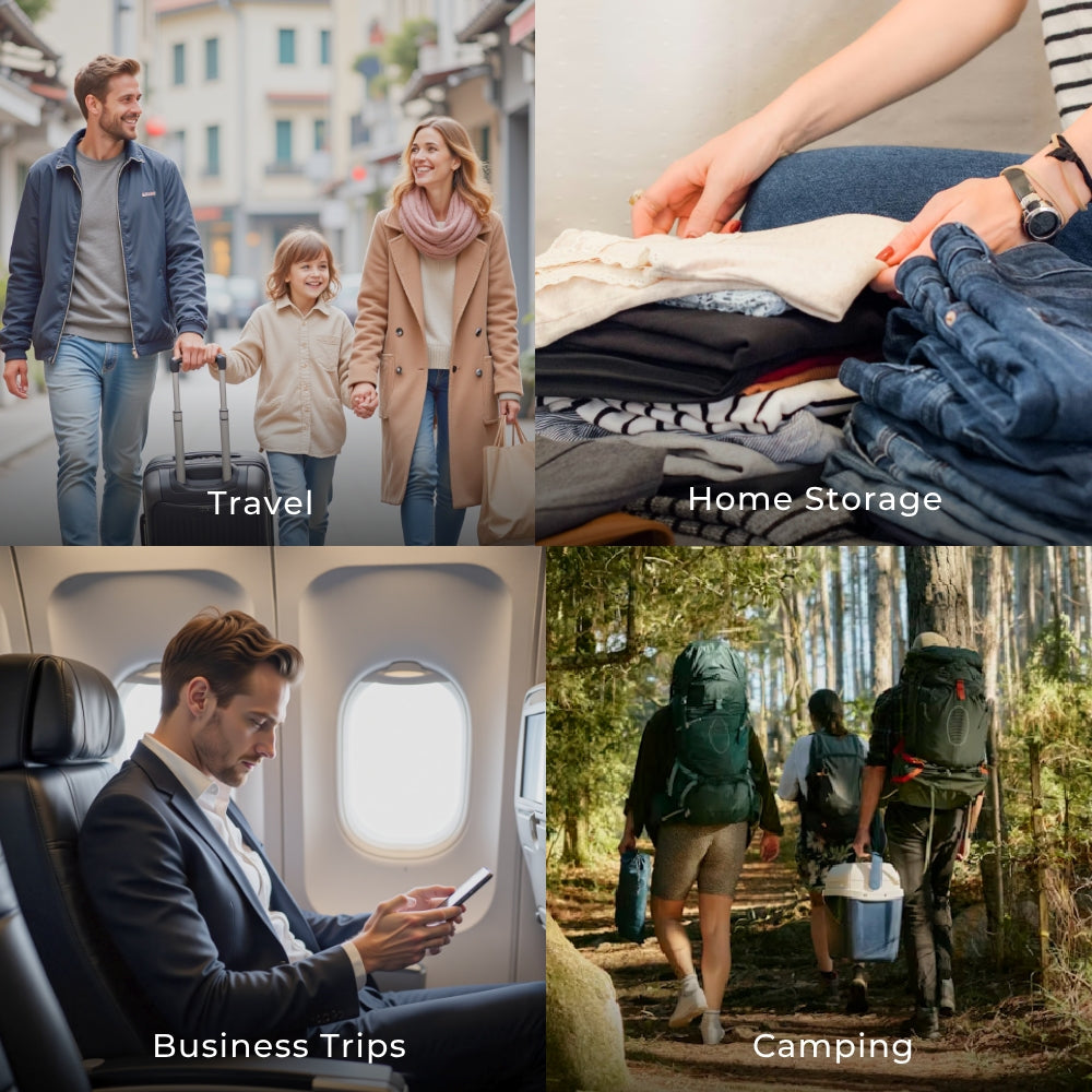 FLEXTAIL X VOLLYC EZY SET BUNDLE - 3 Size Travel Vacuum Pack For Luggage Space Saving