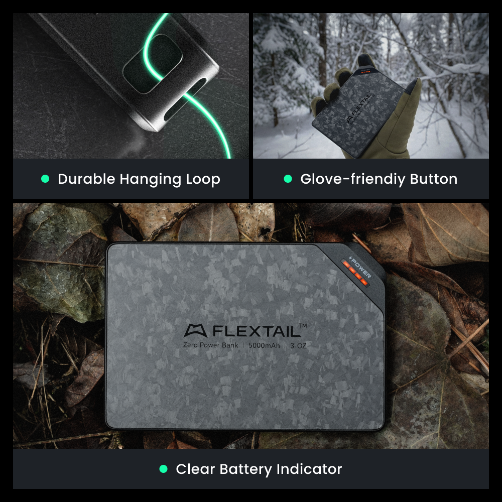 ZERO POWER 5,000C - The World's Lightest & Thinnest 5,000mAh Power Bank (85g)