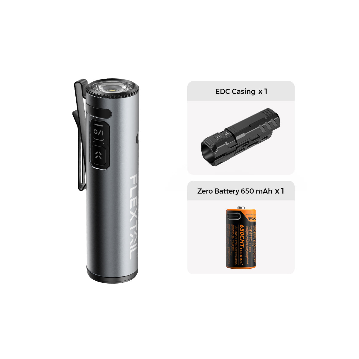 Lost FLASH BACK 5’11”XTR PARALLEL FLEX ZERO FLASHLIGHT 1200 - Ultra Light & Bright EDC Outdoor Flashlight