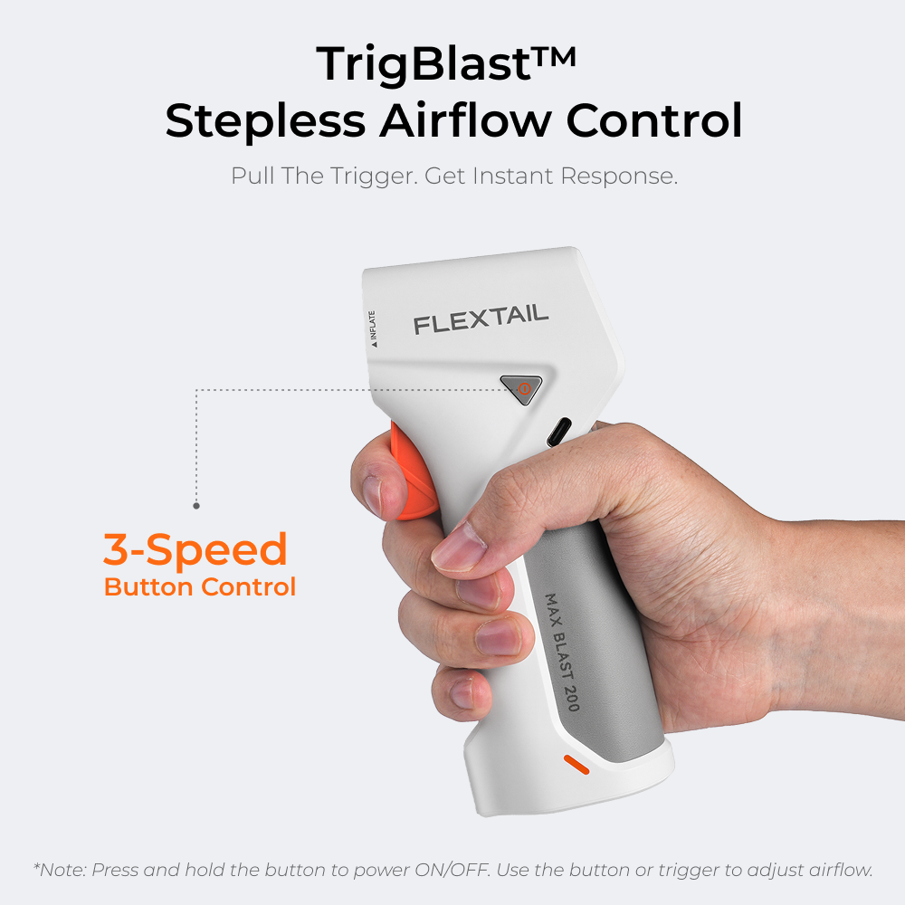 MAX BLAST 200- 180g Blowing Force, Stepless control Air Duster