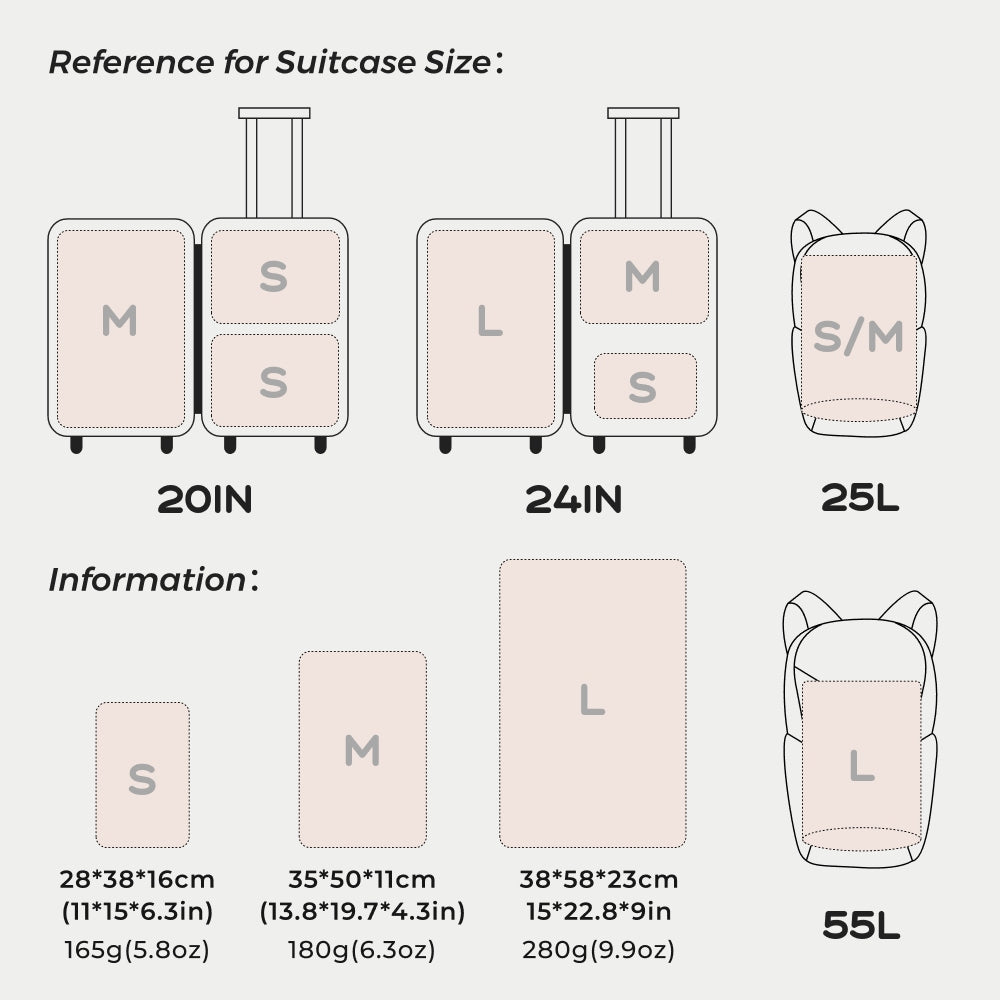 FLEXTAIL X VOLLYC EZY SET BUNDLE - 3 Size Travel Vacuum Pack For Luggage Space Saving