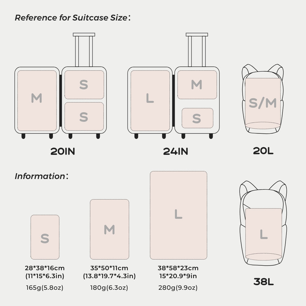 FLEXTAIL X VOLLYC EZY SET BUNDLE - 3 Size Travel Vacuum Pack For Luggage Space Saving