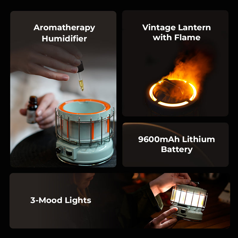MAX LANTERN - 3-in-1 Vintage Lantern with Flame
