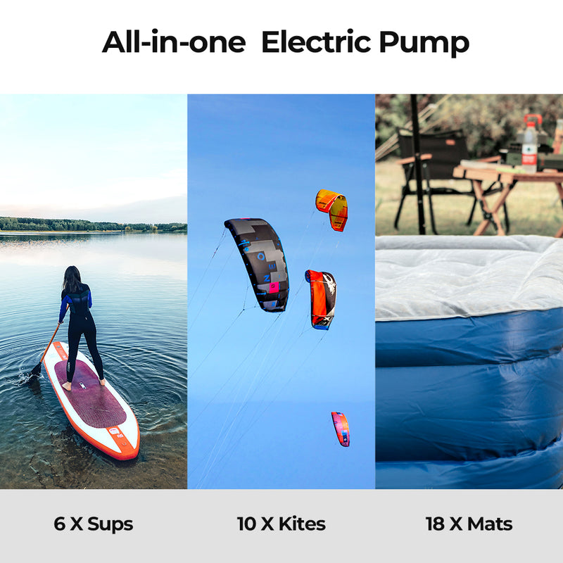 MAX SUP PUMP - 20PSI Cordless Rechargeable Air Pump for SUP & KITE