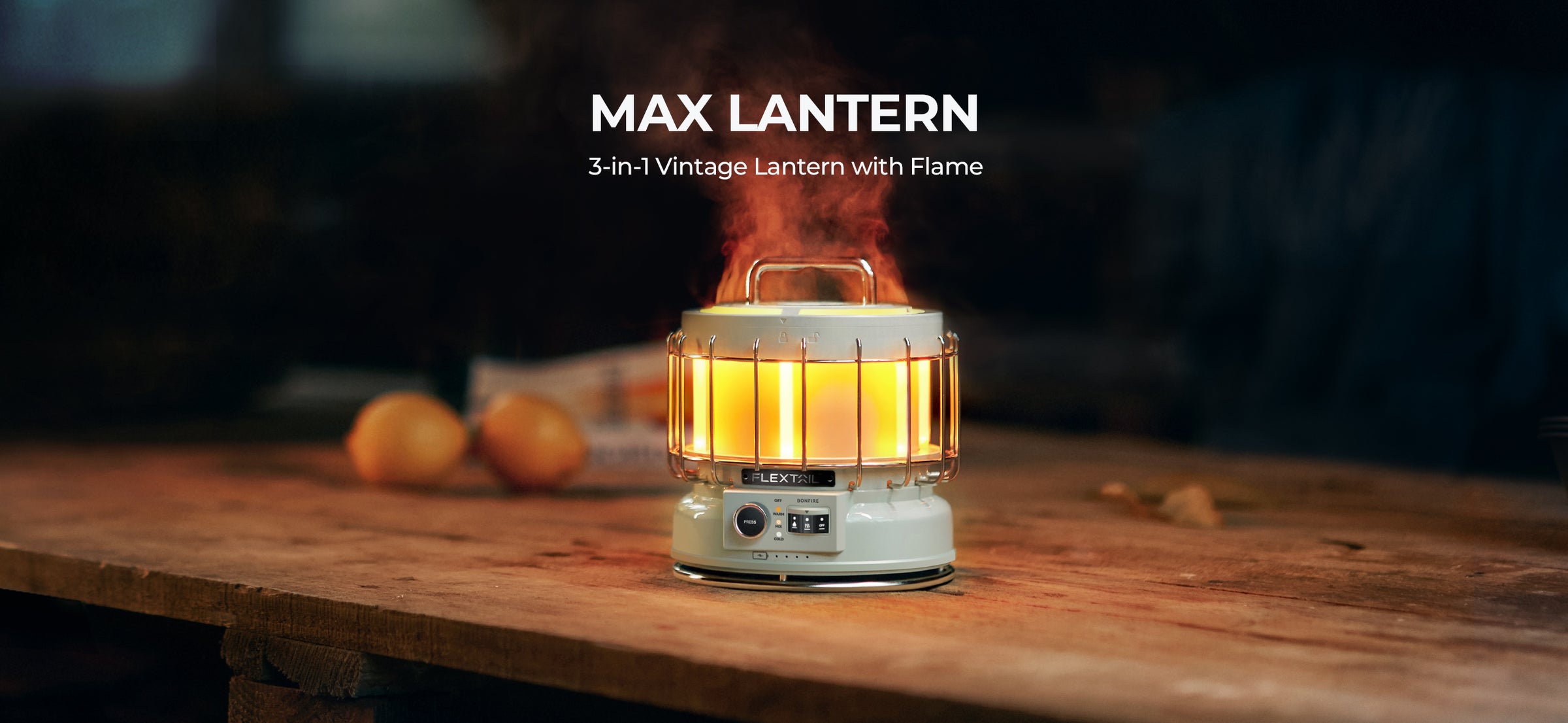 FLEXTAIL MAX LANTERN z efektem płomienia i mgiełką