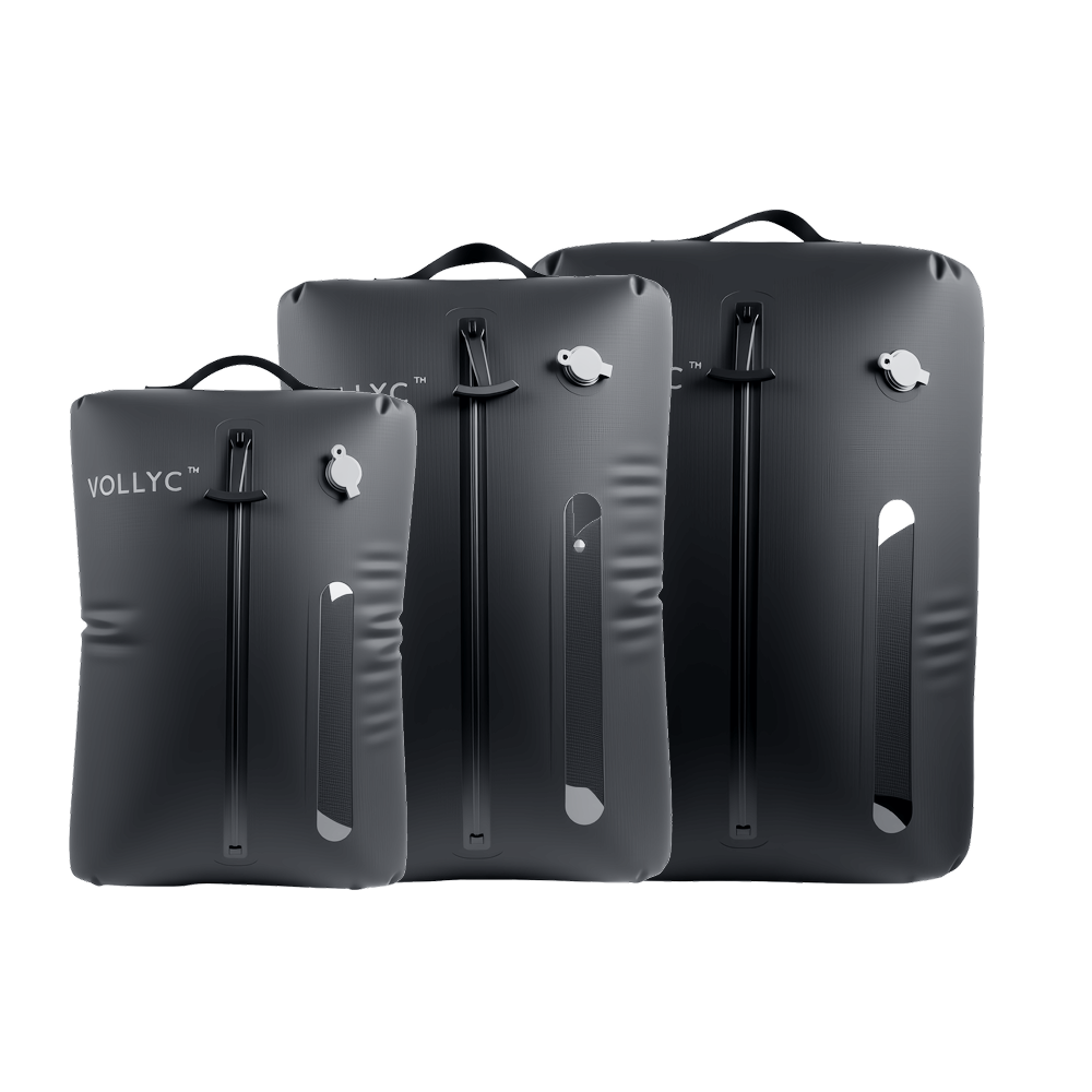 FLEXTAIL X VOLLYC EZY SET BUNDLE - 3 Size Waterproof Travel Vacuum Pack For Luggage Space Saving