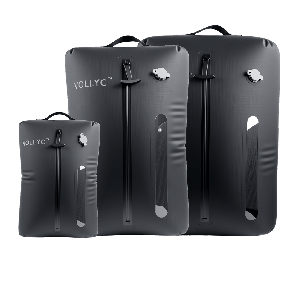 FLEXTAIL X VOLLYC EZY SET BUNDLE - 3 Size Waterproof Travel Vacuum Pack For Luggage Space Saving