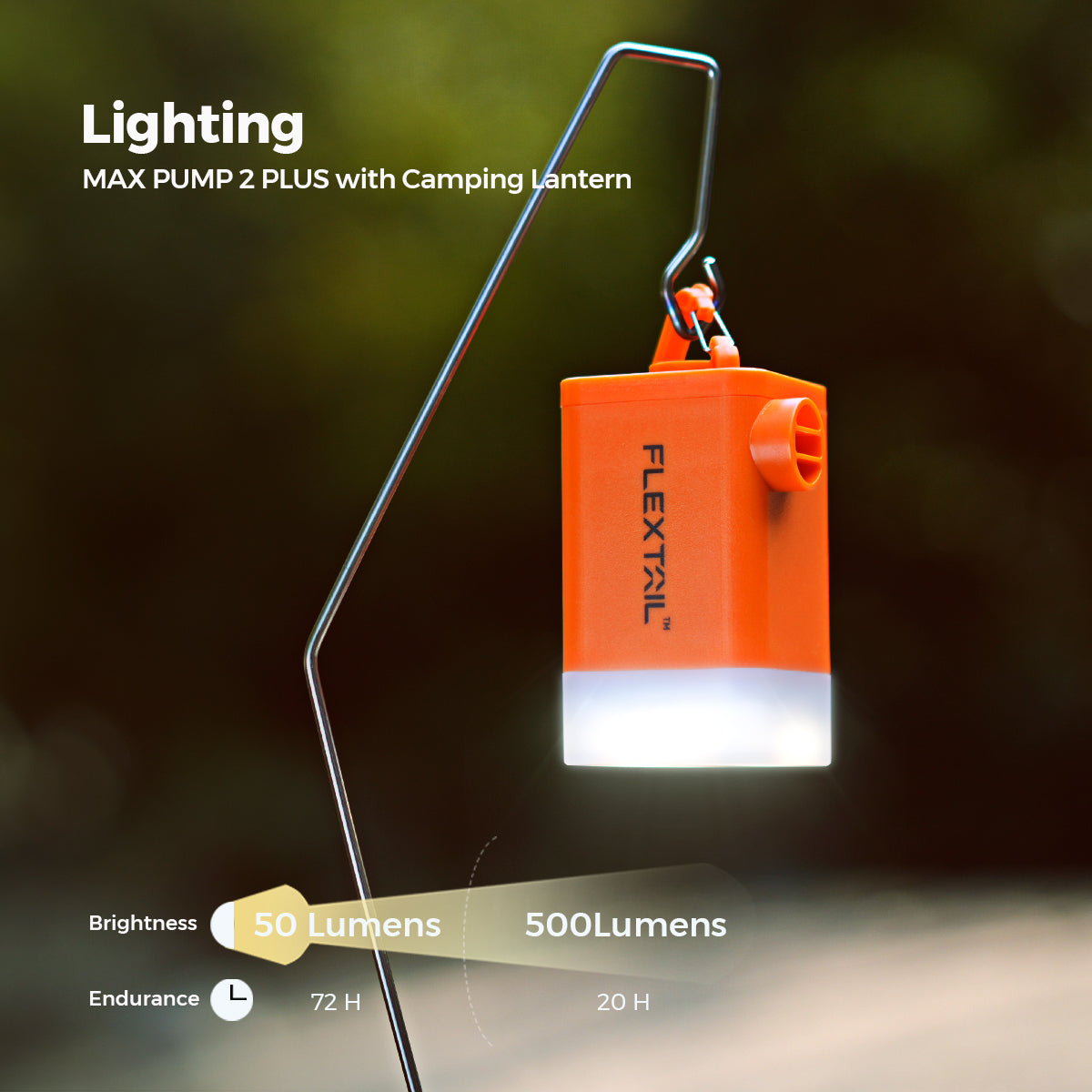 MAX PUMP 2 PLUS  Rechargeable Air Pump with Camping Lantern