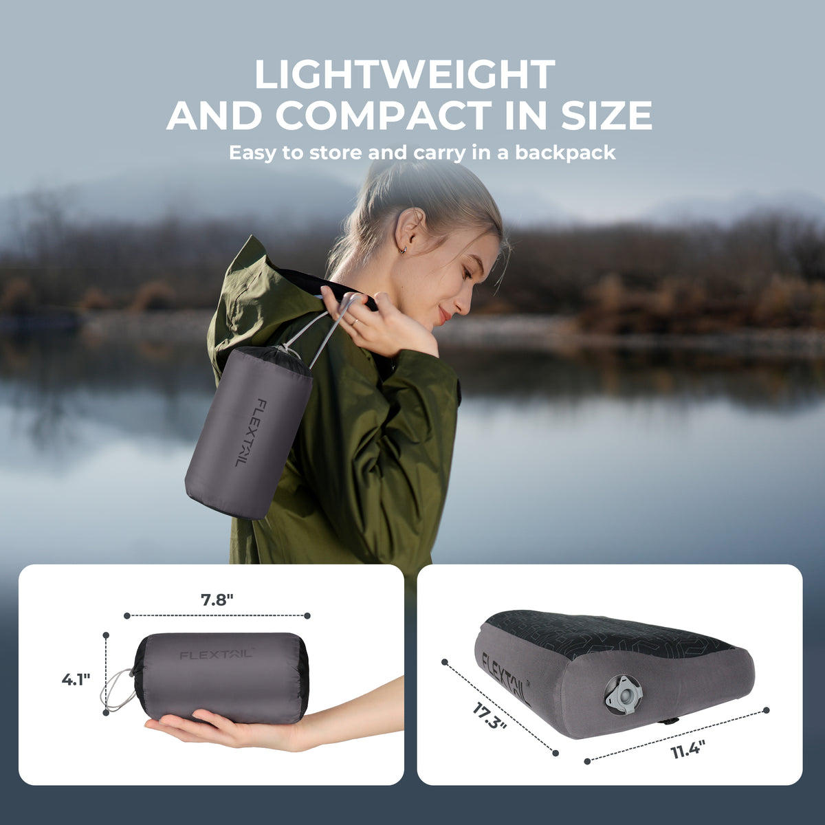 FLEXTAIL ZERO PILLOW-B Shape Inflatable Camping Air Pillow