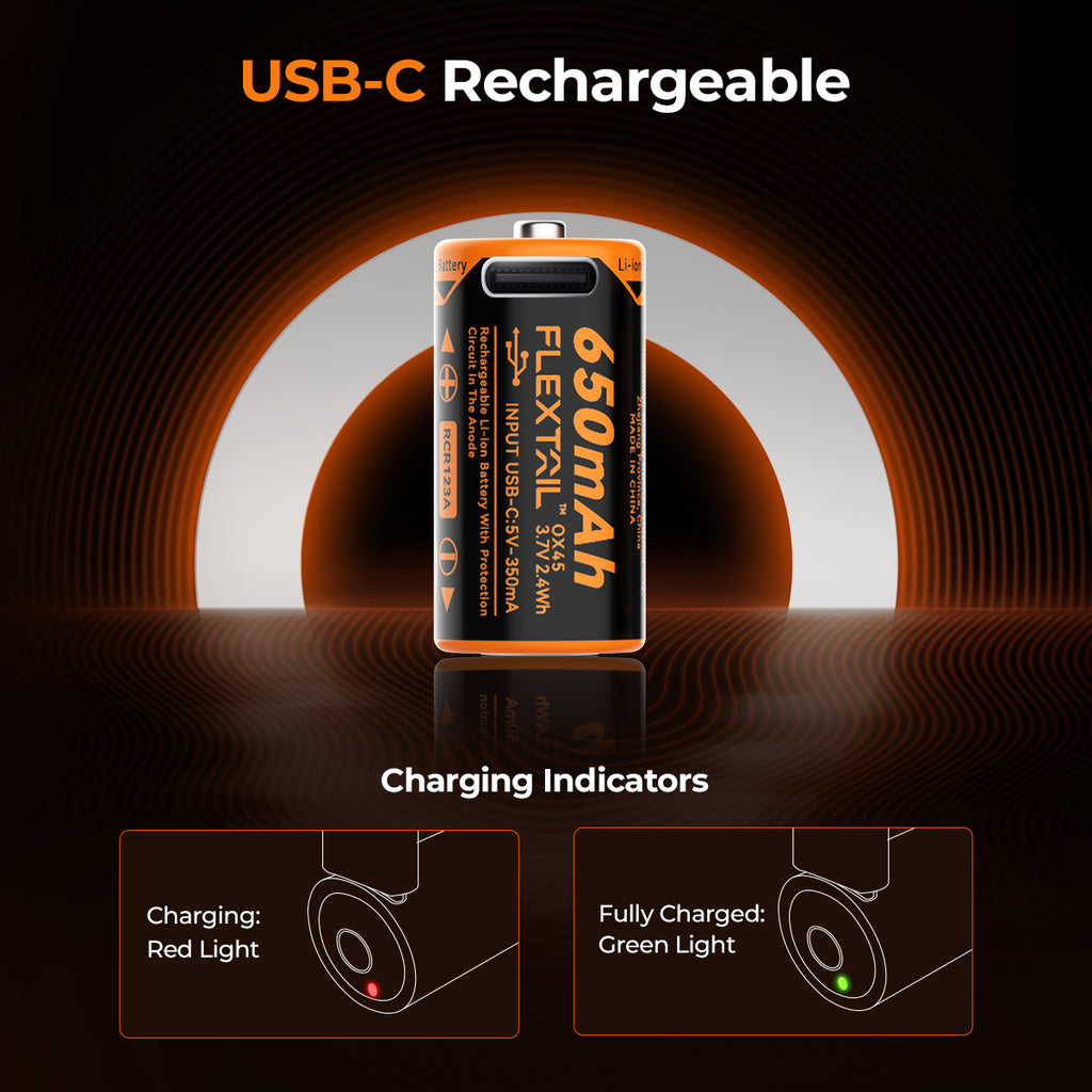 Zero Battery 650CHT - High Performance RCR123A Li-Ion Battery (Pre-Sale) 3-Pack