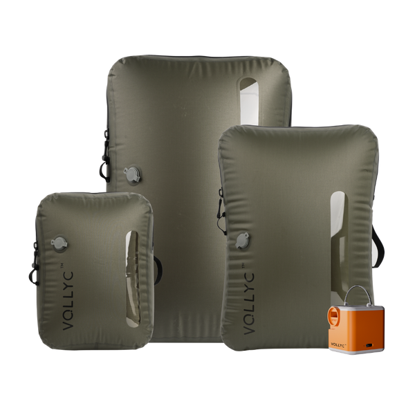 FLEXTAIL X VOLLYC EZY SET BUNDLE - 3 Size Waterproof Travel Vacuum Pac